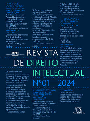 cover image of Revista de Direito Intelectual--N.º 1--2024